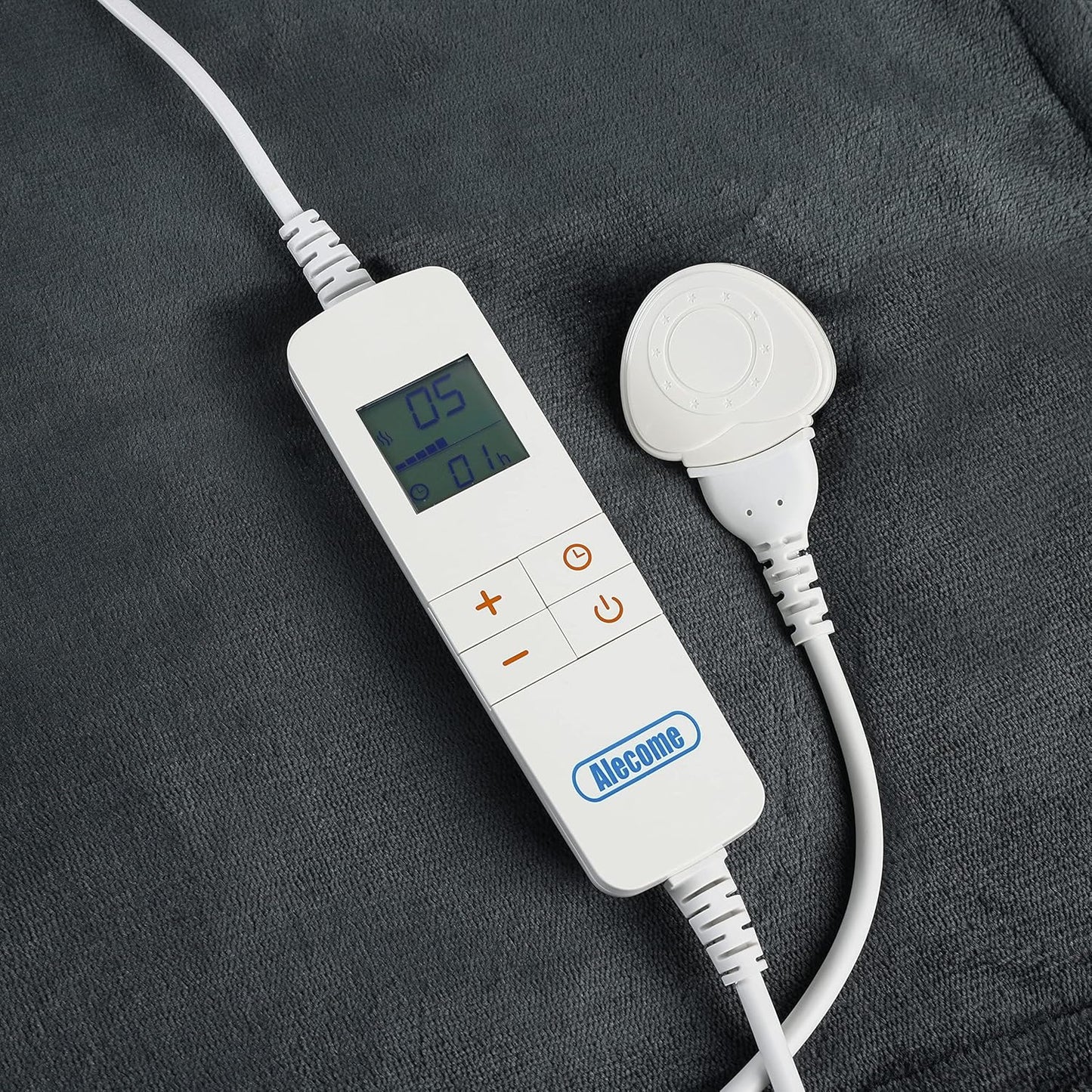 Electric Heated Throw Blanket – 10 Heat Settings, 1–10h Timer, Washable 220GSM Fleece, Digital Remote, 160×130cm