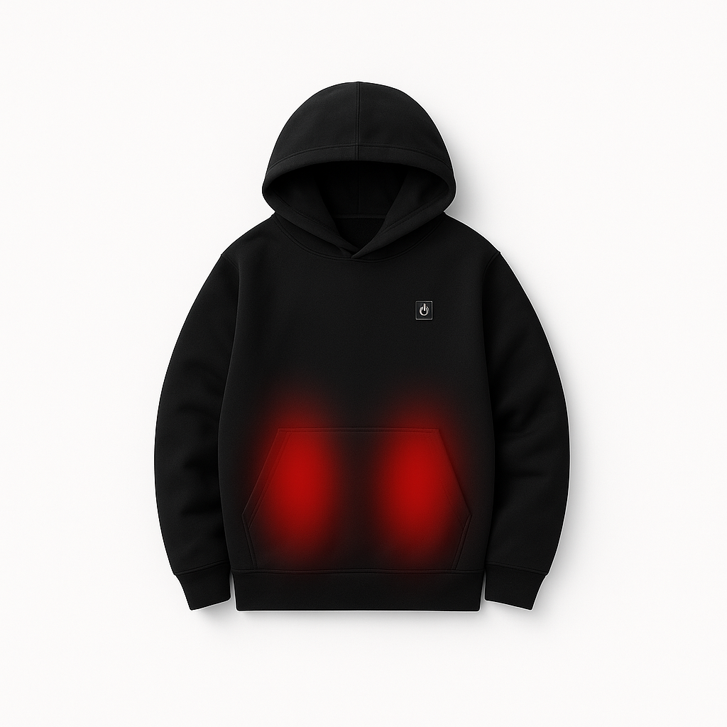 Heated Hoodie for Men – 3 Heat Levels, 5 Zones, 10h Battery