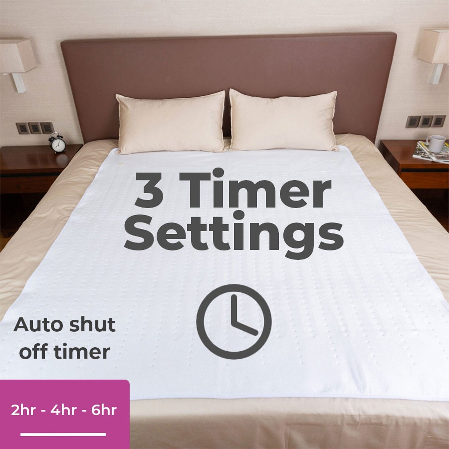 Neo Electric Heated Underblanket Single – 6 Heat Settings, 3 Timer Options, Washable & Energy Efficient