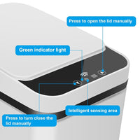 CleanWave™ Smart Sensor Trash Can – Touchless Automatic Bin, 12L Compact Design