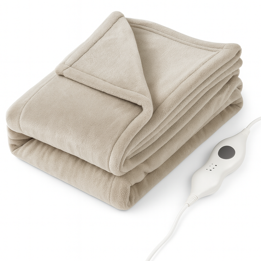 Warm & Soft Electric Heated Blanket – 3 Heat Levels, Auto Switch-Off, USB Powered, Washable, Extra Safe
