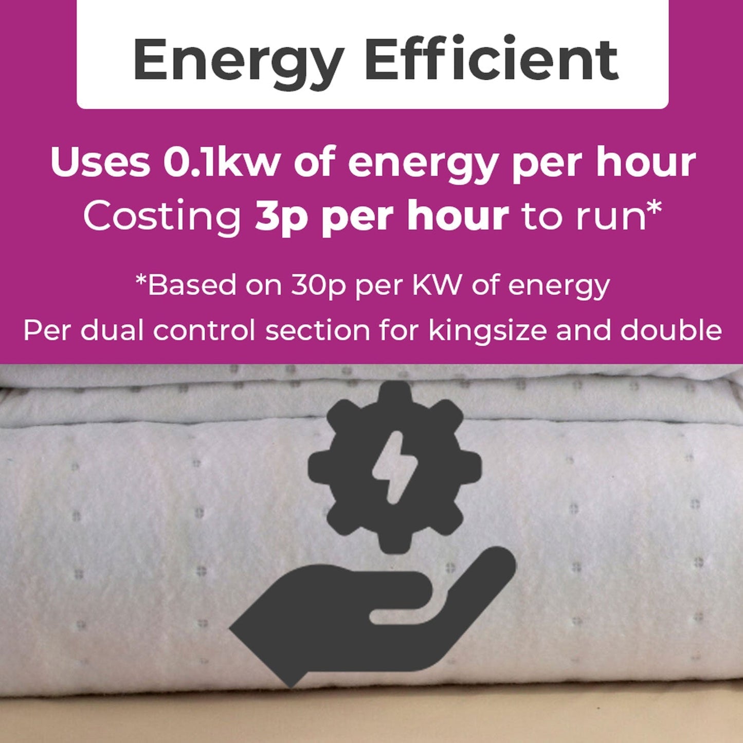 Neo Electric Heated Underblanket Single – 6 Heat Settings, 3 Timer Options, Washable & Energy Efficient