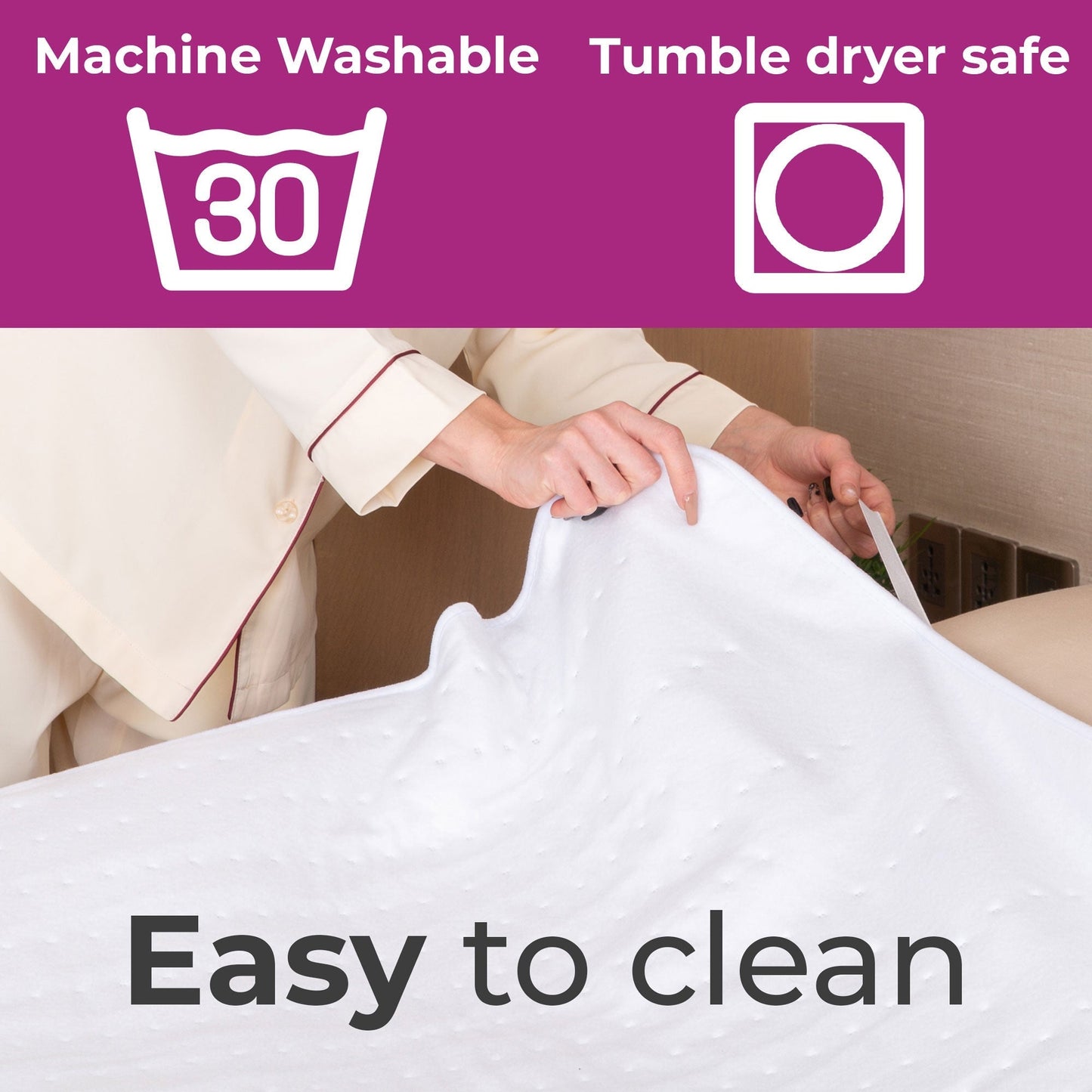 Neo Electric Heated Underblanket Single – 6 Heat Settings, 3 Timer Options, Washable & Energy Efficient