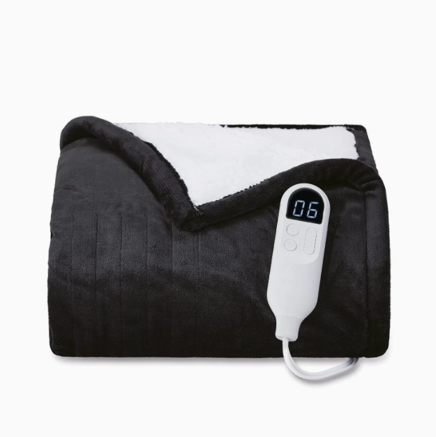 Heating Throw Blanket – Electric Heated Throw with Digital Display, 3 Heat Settings, Auto Shut-Off & Washable