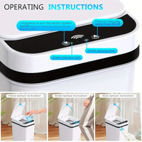 CleanWave™ Smart Sensor Trash Can – Touchless Automatic Bin, 12L Compact Design