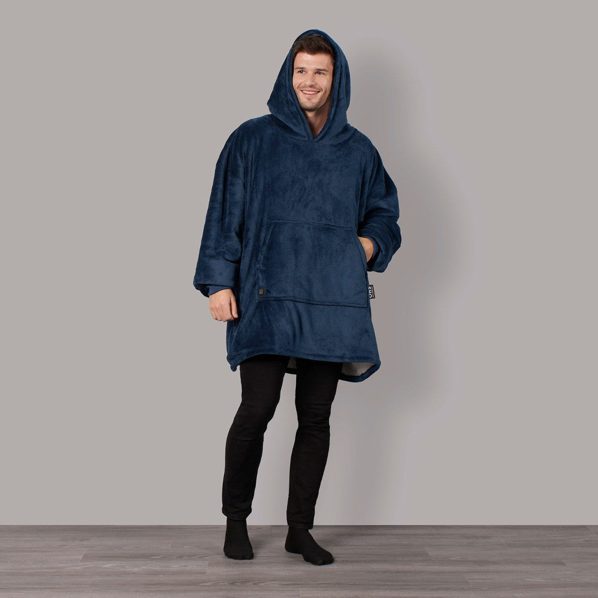 Electric Heated Hoodie Blanket – Adults Oversized, Blush Sherpa, USB Heated Wearable Throw, 3 Heat Settings