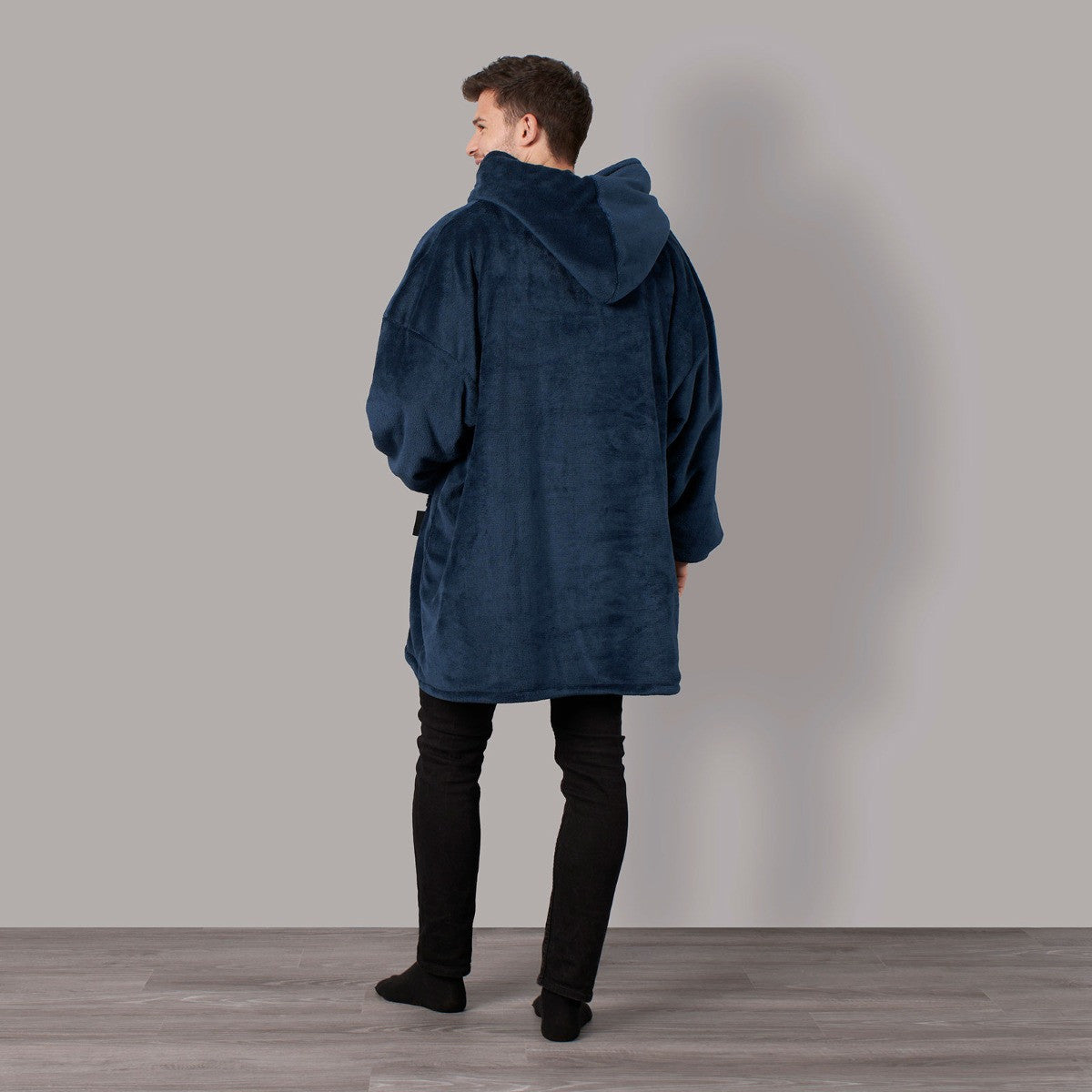 Electric Heated Hoodie Blanket – Adults Oversized, Blush Sherpa, USB Heated Wearable Throw, 3 Heat Settings